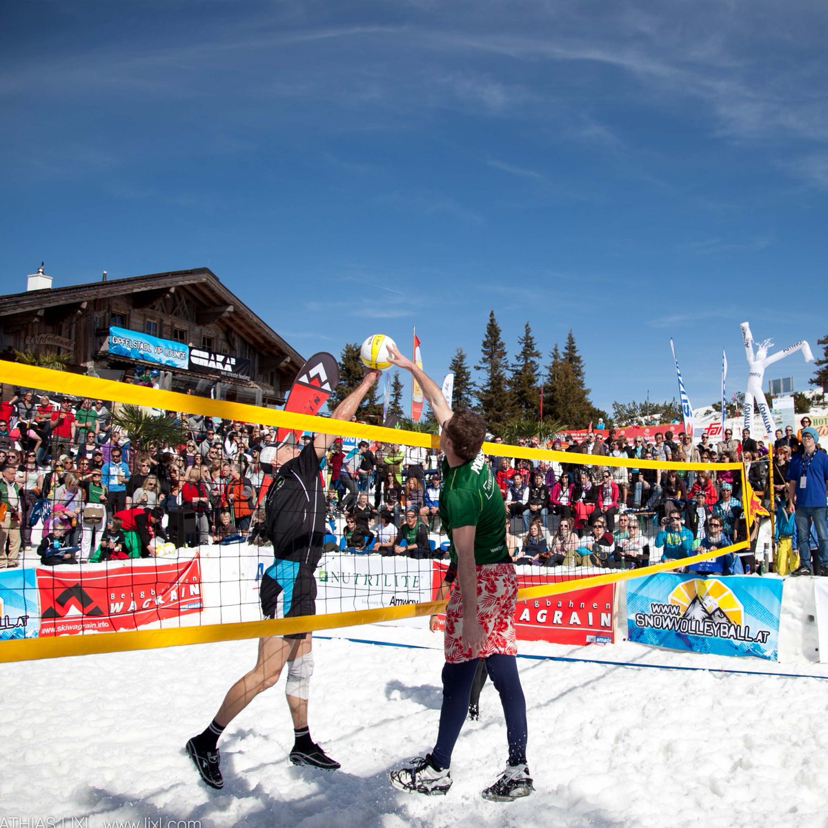 Snowvolleyball's tweet photo. Throwback to 2011: A milestone in the history of snowvolleyball.💪🔥 Can you still remember your highlights of 2011? Tell us in the comments below 👇

#CEV #svb #svbtour2021 #ilovesnowvolleyball #volleyball #mountainsports #wintersports #snowsport #visitaustria #2011throwback https://t.co/p8xvulfPsA