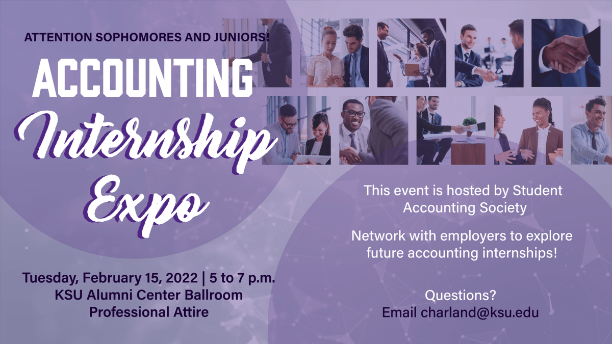 KStateAcc's tweet photo. The K-State Accounting Internship Expo. Will you be there? https://t.co/LHxbVFPmMF