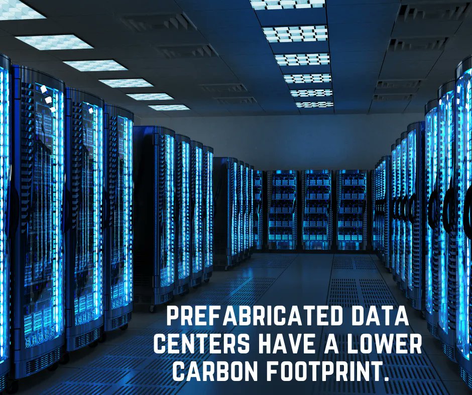 LDPAssociates's tweet photo. With more and more businesses focusing on their environmental footprint, making decisions that align with ecological factors is essential. A prefabricated data center has predictable PUE and significantly less concrete needed to build; therefore, energy consumption is reduced. https://t.co/Gpqnwr6Yj4