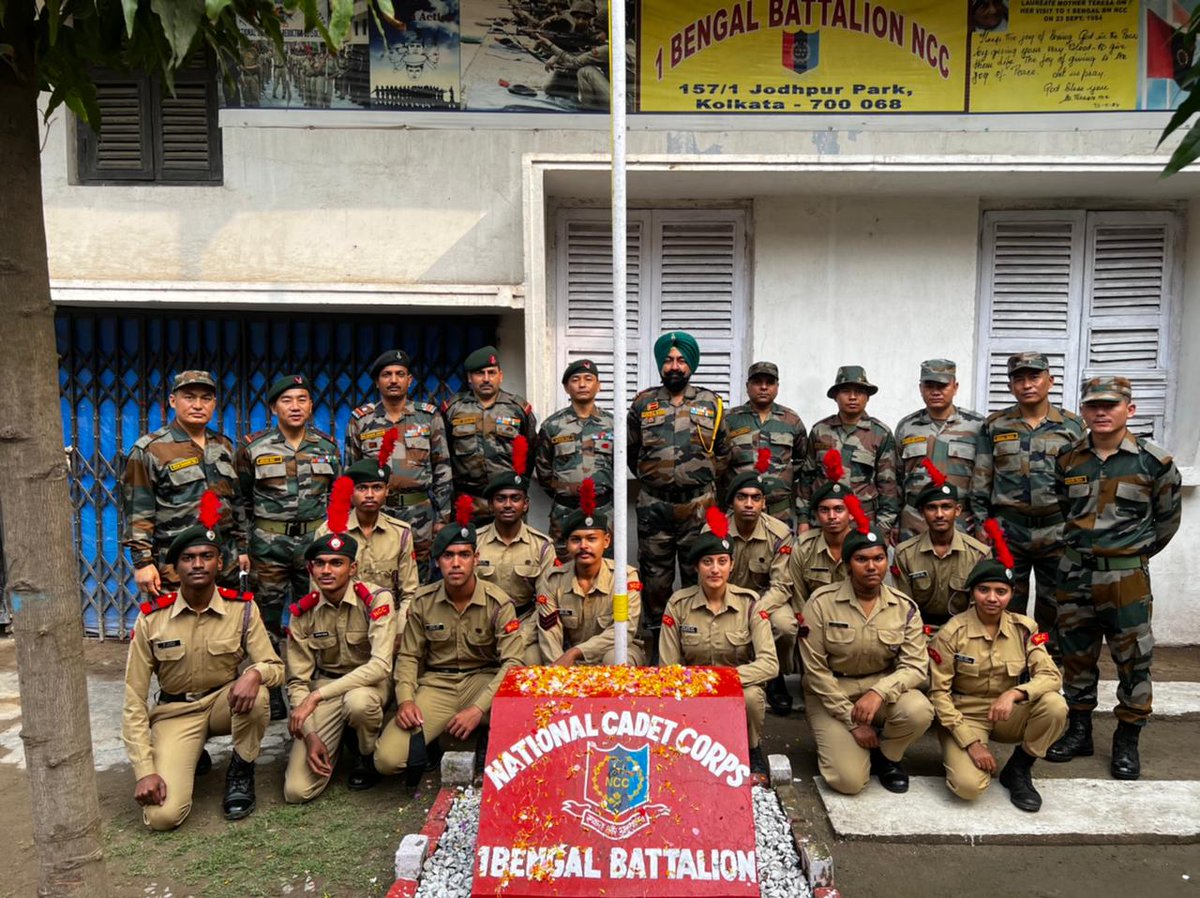 nccwbskm's tweet photo. #RepublicDay
Battalions of Kolkata C group of WB &amp; Sikkim NCC Dte celebrated the 73rd Republic Day with great zeal &amp; enthusiasm.  The event was marked with a ceremonial parade followed by talent display of cadets.@HQ_DG_NCC @SpokespersonMoD @drajaykumar_ias https://t.co/KIxgsULFOM