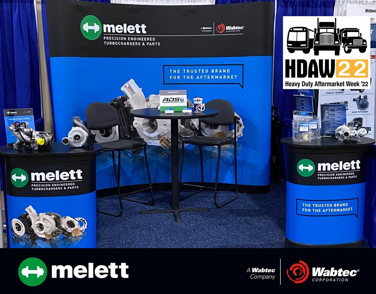 If you're at @HDAWConference make sure you visit our booth 1647! 

Kenny and Jose are on hand to tell you all about our growing range of OE quality aftermarket turbochargers as well as our extensive range of CHRA (core assembly) and turbocharger components.

#HDAW22 #melett