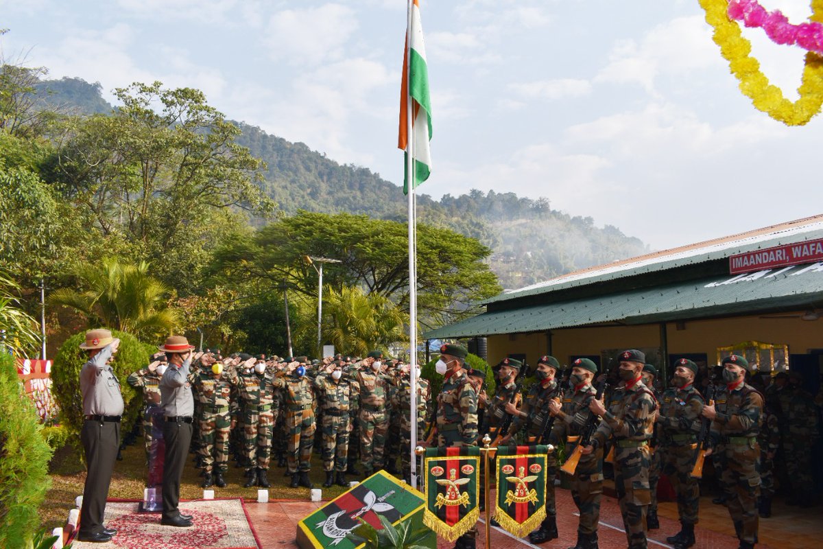 official_dgar's tweet photo. ASSAM RIFLES CELEBRATES 73rd REPUBLIC DAY IN ARUNACHAL PRADESH
Changlang Battalion of #AssamRifles celebrated #73rdRepublicDay2022  at Changlang Town &amp;  border areas of Changlang Dist, Arunachal on 26 Jan 22. @adgpi @HMOIndia @PIBHomeAffairs https://t.co/tASrzQkV9M