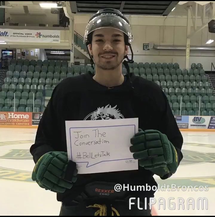 This is Logan in 2018 recognizing that not everyone is OK and reaching out is important. #BellLetsTalk  I struggle often as I think of Logan, his Bronco Family, and what could have been.  ⁦<a href="/LittleSmitty269/">Tyler Smith</a>⁩ is 💯 correct: It’s Ok to not be OK! ⁦