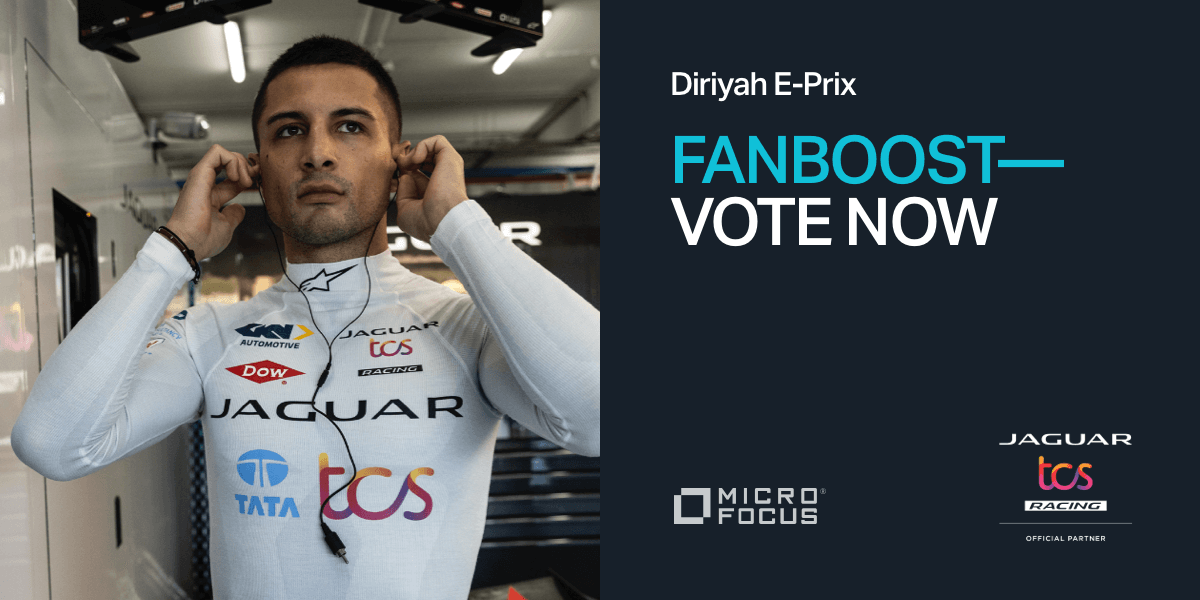 JBigdata's tweet photo. Give @MitchEvans_ of @JaguarRacing a #FANBOOST for the #DiriyahEPrix ! Voting is now open:  #JaguarElectrifies #RaceToInnovate #MicroFocus
 https://t.co/LbZyiUPCSn #MyMicroFocus https://t.co/BRqem4Squw