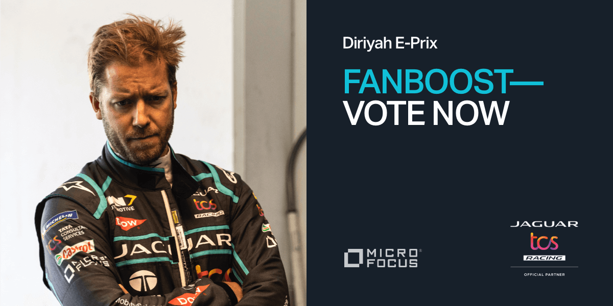 JBigdata's tweet photo. Give @SamBirdOfficial of @JaguarRacing a #FANBOOST for the #DiriyahEPrix ! Voting is now open:  #JaguarElectrifies #RaceToInnovate #MicroFocus https://t.co/BYfggSDgFu #MyMicroFocus https://t.co/rYTvsu8Me2