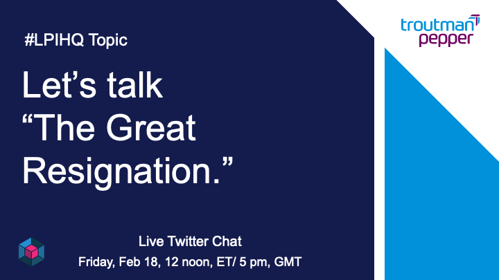 thisisakiliao's tweet photo. LPI and allies: #LPIHQ returns Friday, Feb 18, 12 pm, ET/ 5 pm, GMT.
"Let's talk 'The Great Resignation'" with guest moderator Max Gladstone @mglads1 and topic setting help from Abilash Unny @AbilashUnny
(Our first cross-over conversation including both #LPMHQ and #LPIHQ) https://t.co/xcht8Y7szQ