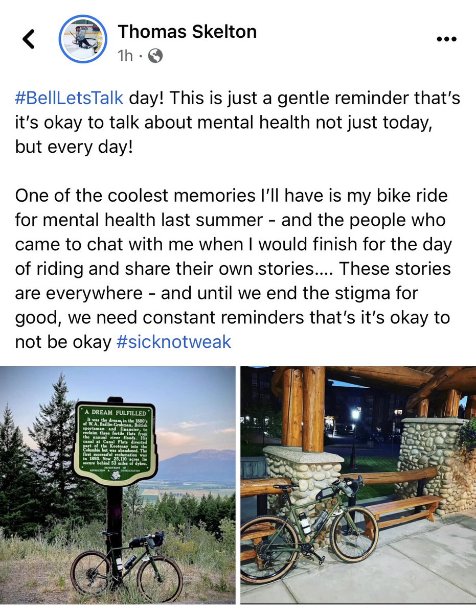 #BellLetsTalk #SickNotWeak