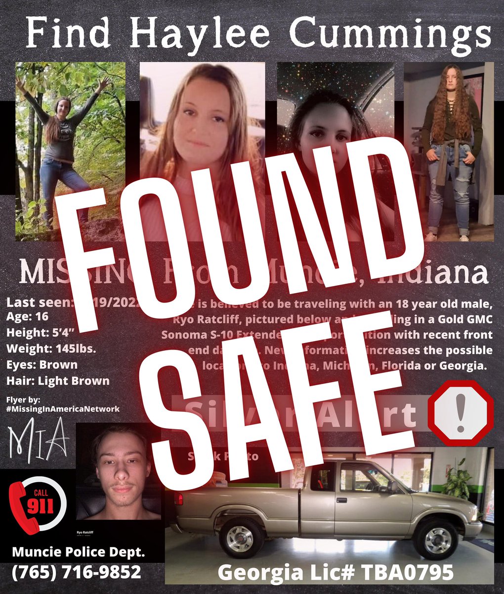 missingNamerica's tweet photo. Hayleeβs Mom @scorpiomomNwife has announced Haylee has been found safe! ππΌπ #MissingInAmerica πΊπΈ #MissingInIndiana https://t.co/8vjBwT4slU