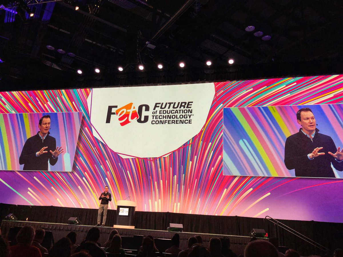 “How do we ripple the happiness to all people?”
The #FETC Opening Keynote 'RETHINKING THE FORMULA FOR SUCCESS: The Power of Positive Education' <a href="/fetc/">FETC</a> <a href="/shawnachor/">Shawn Achor</a> 
#JCSTechLeads
#edtech