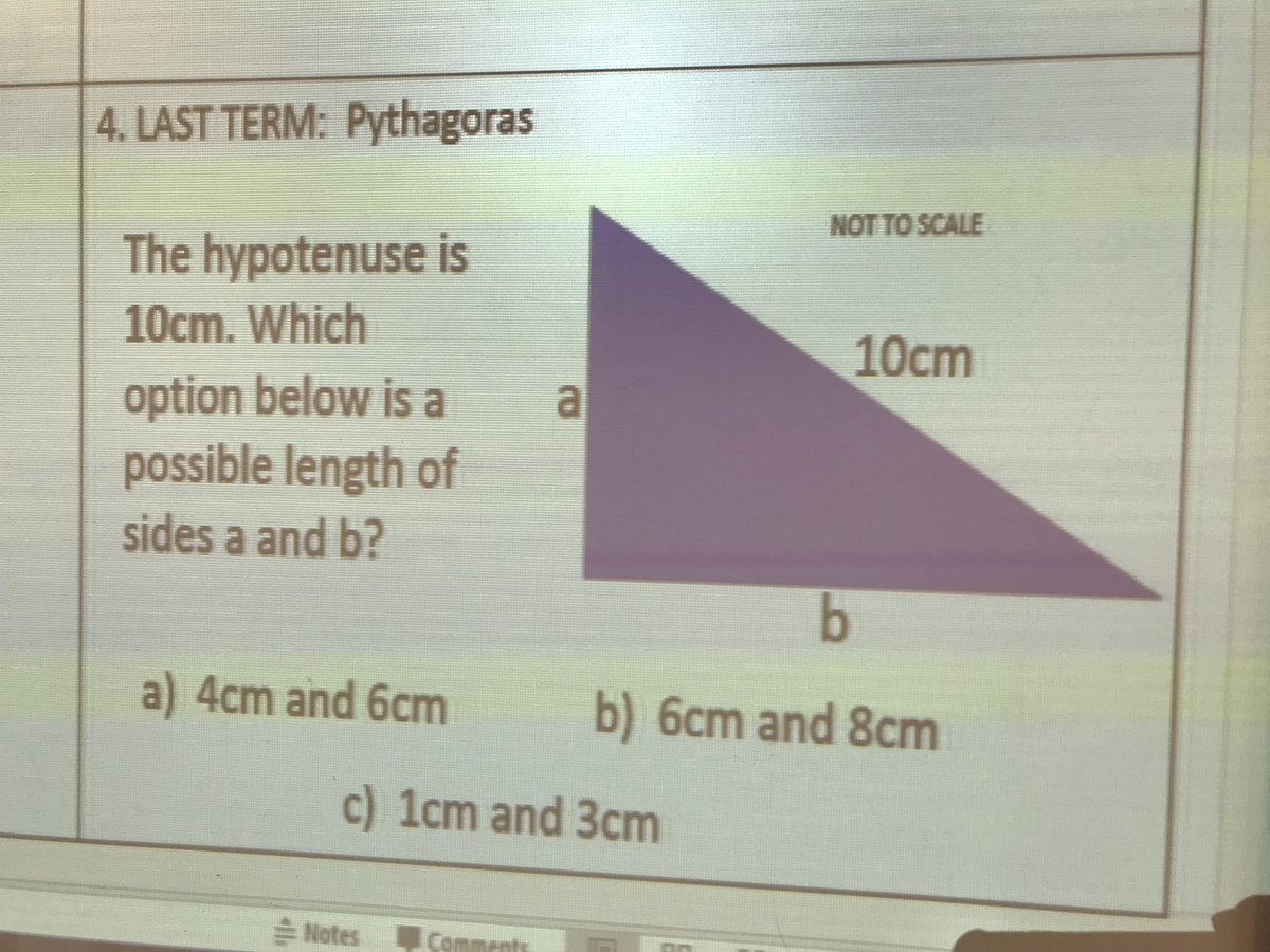 CourtfieldsM's tweet photo. Tackling Pythagoras misconceptions with this #RetrievalPractice problem. https://t.co/HDSseFj6nh