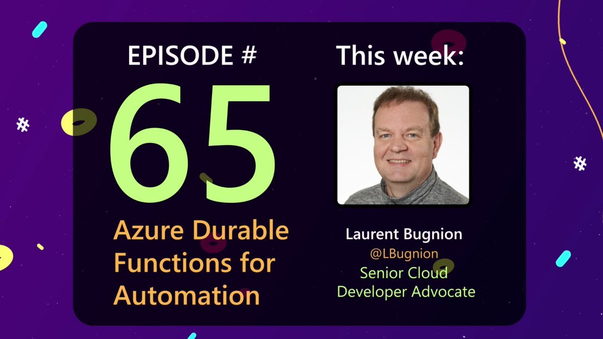 AzureDevOps's tweet photo. This week on #AzureFunBytes, we dive back into serverless technology with @LBugnion, as he takes us through how to write stateful functions using the Azure Functions programming model: https://t.co/0Jeva13i9q https://t.co/MiqPyNuxNe