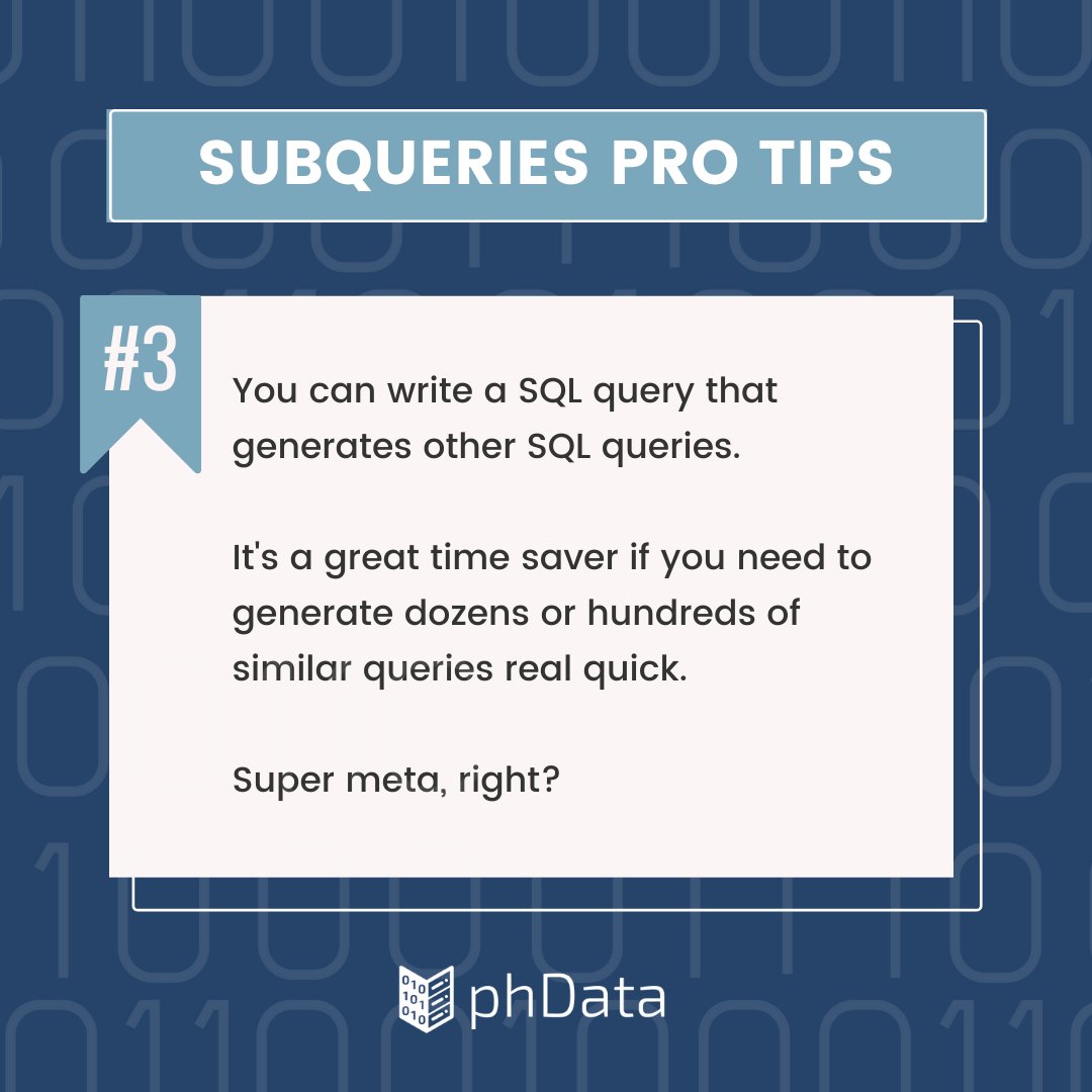phdatainc's tweet image. #DataCoach, a phData company, just released a new course that will help you improve your #SQL skills on Snowflake in just seven hours! Here&apos;s a sneak peek of some of the helpful tips included in the course.