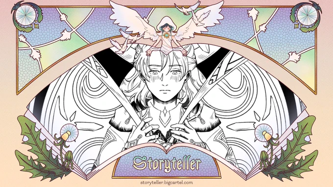 preview of my piece for @StorytellerZine !! it was an absolute honor to be a guest for this gorgeous zine, go preorder now 💕✨ 