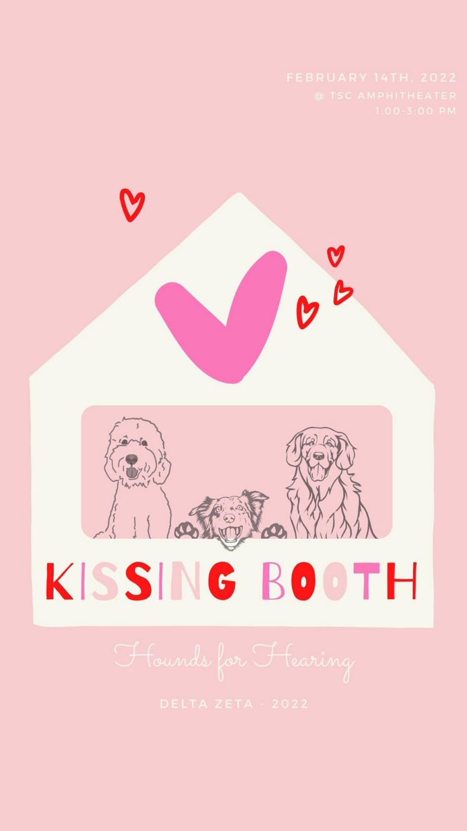 Delta Zeta's Hounds for Hearing!💗🐶 The link to donate or sign up is in our social media bio's and linked below!         We can wait to see you there!                    my.crowdchange.co/2iueb6