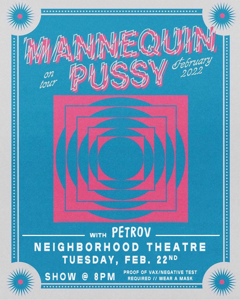 petrovclt's tweet image. v psyched to get to open for @mannequinpussy ❕❕❕