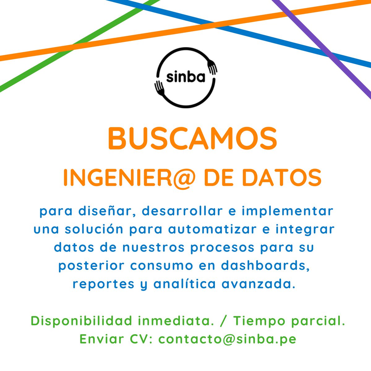 Encuentra más información sobre la oportunidad aquí: docs.google.com/document/d/1Pm… #DataEngineering
