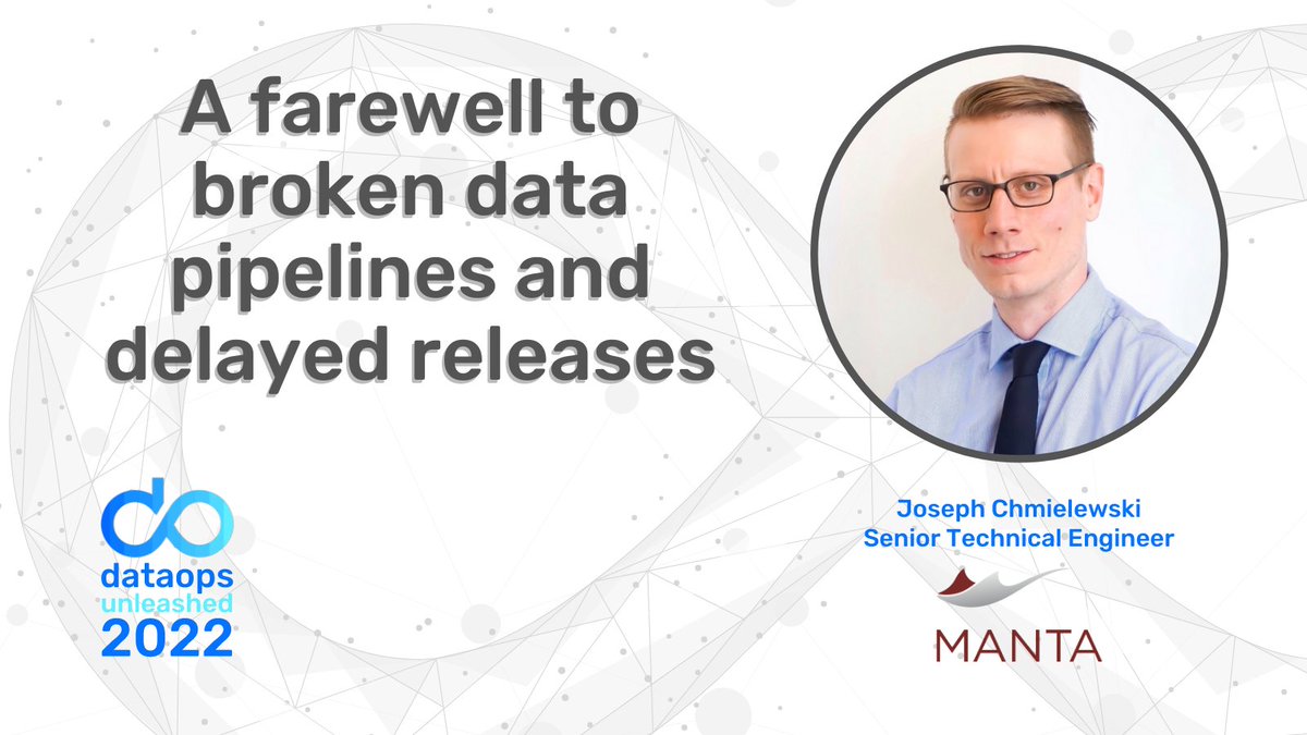 get_manta's tweet image. See how to enable your #DataOps, ensure automated monitoring and testing, and say goodbye to broken data pipelines and data blind spots. Join MANTA&apos;s Joseph Chmielewski for his presentation at #DataOpsUnleashed on February 2. Register at bit.ly/3r2KxmH
@iLoveDataOps