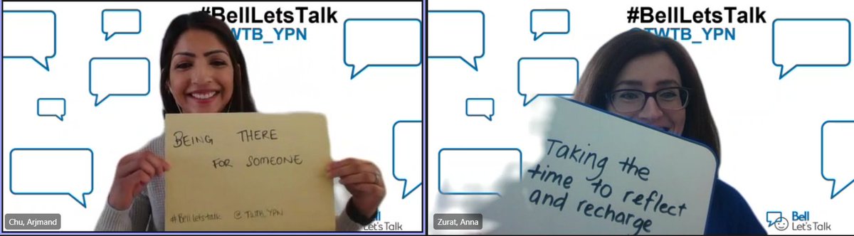 Being there for someone and taking the time to reflect! #BellLetsTalk