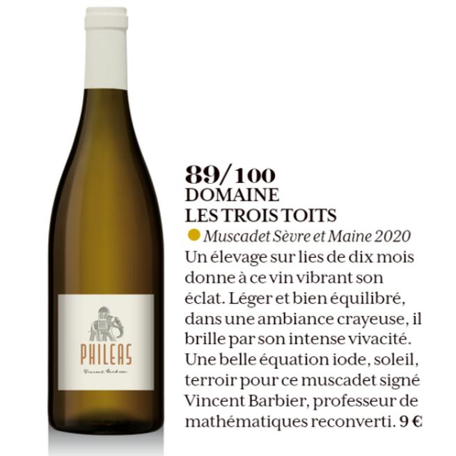 𝔸𝕔𝕥𝕦 𝕎𝕚𝕟𝕖𝕗𝕦𝕟𝕕𝕖́

Ce mois-ci dans le dossier spécial dégustation de <a href="/LaRVF_mag/">La Revue du vin de France</a>, nous retrouvons le Domaine Les Trois Toits et sa cuvée Philéas qui s’est distinguée lors de la dégustation grâce à son équilibre et sa vivacité.