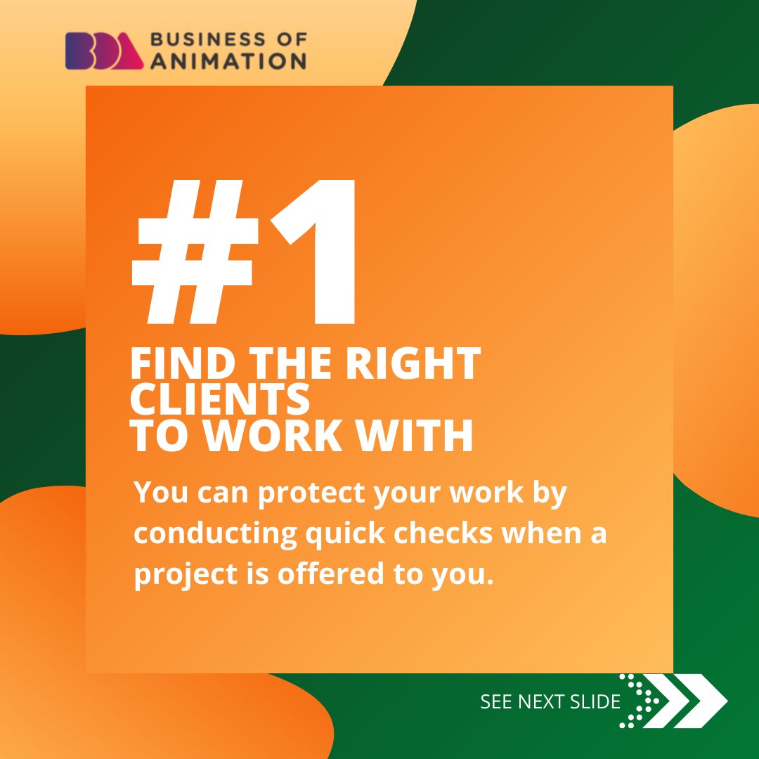 animationbiz's tweet image. Do you struggle with securing your payments quickly and on time? How do you protect your income as a freelance animator?

Here are 4 ways how you can secure your pay for your animation services:

1. Find the right clients to work with

#AnimationMoney #AnimationPay