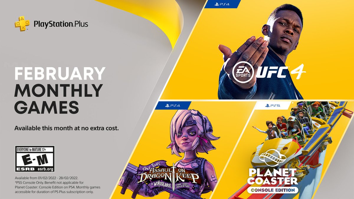 Revelados los títulos de #PlaystationPlus para febrero.