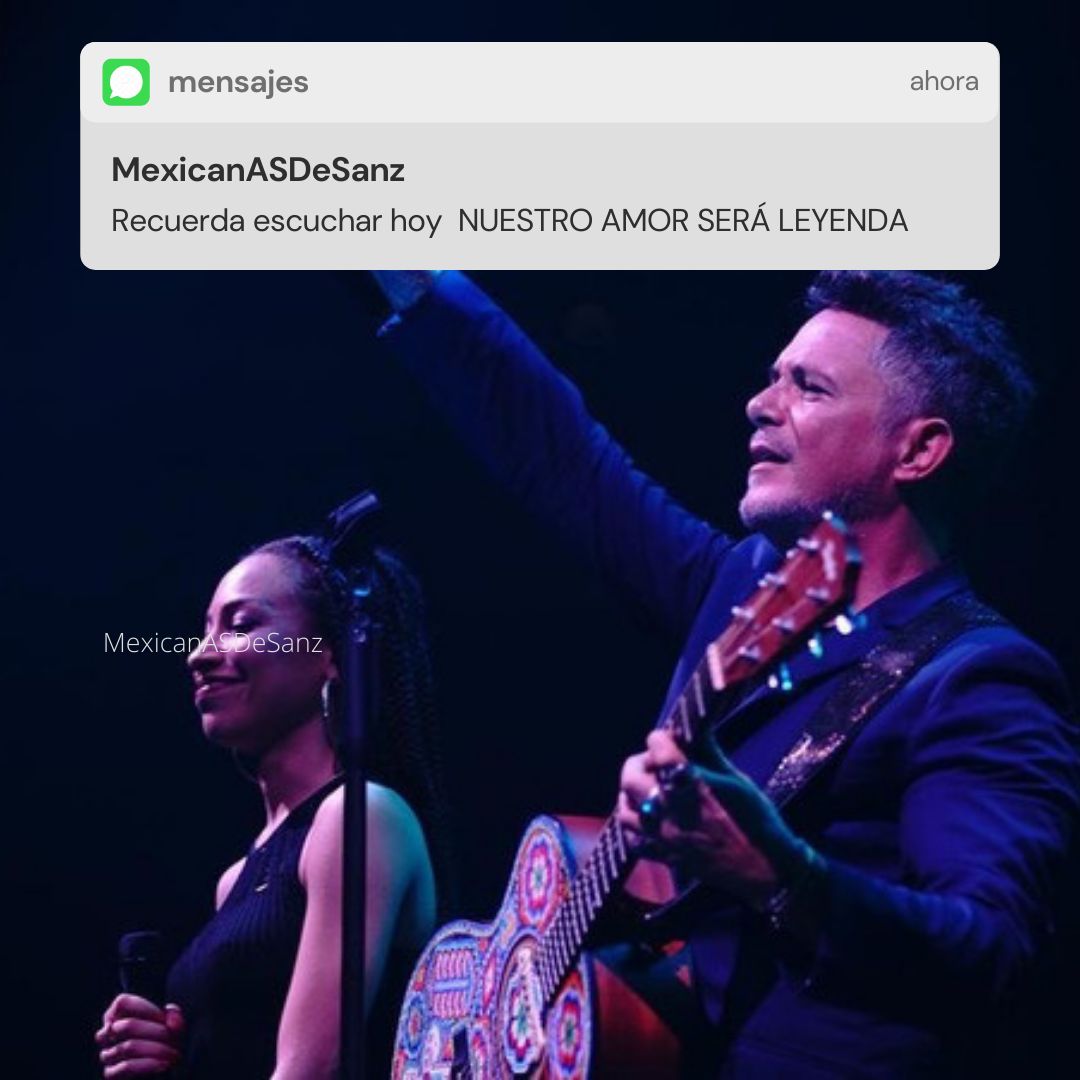 Por si no sabes qué escuchar hoy, te dejamos nuestra recomendación: #NuestroAmorSeráLeyenda🎶
<a href="/AlejandroSanz/">Alejandro Sanz</a>

#FelizMiercoles
#MensajesSanzeros 
#MexicanASDeSanz🇲🇽 
#DescolgandoEstrellas✨