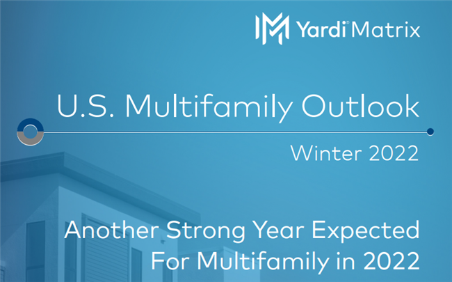 Multifamily appears poised for another bullish year in 2022 as healthy economic growth, rising apartment occupancy and capital flowing into multifamily, Yardi Matrix says in their winter report.rentalhousingjournal.com/another-bullis…