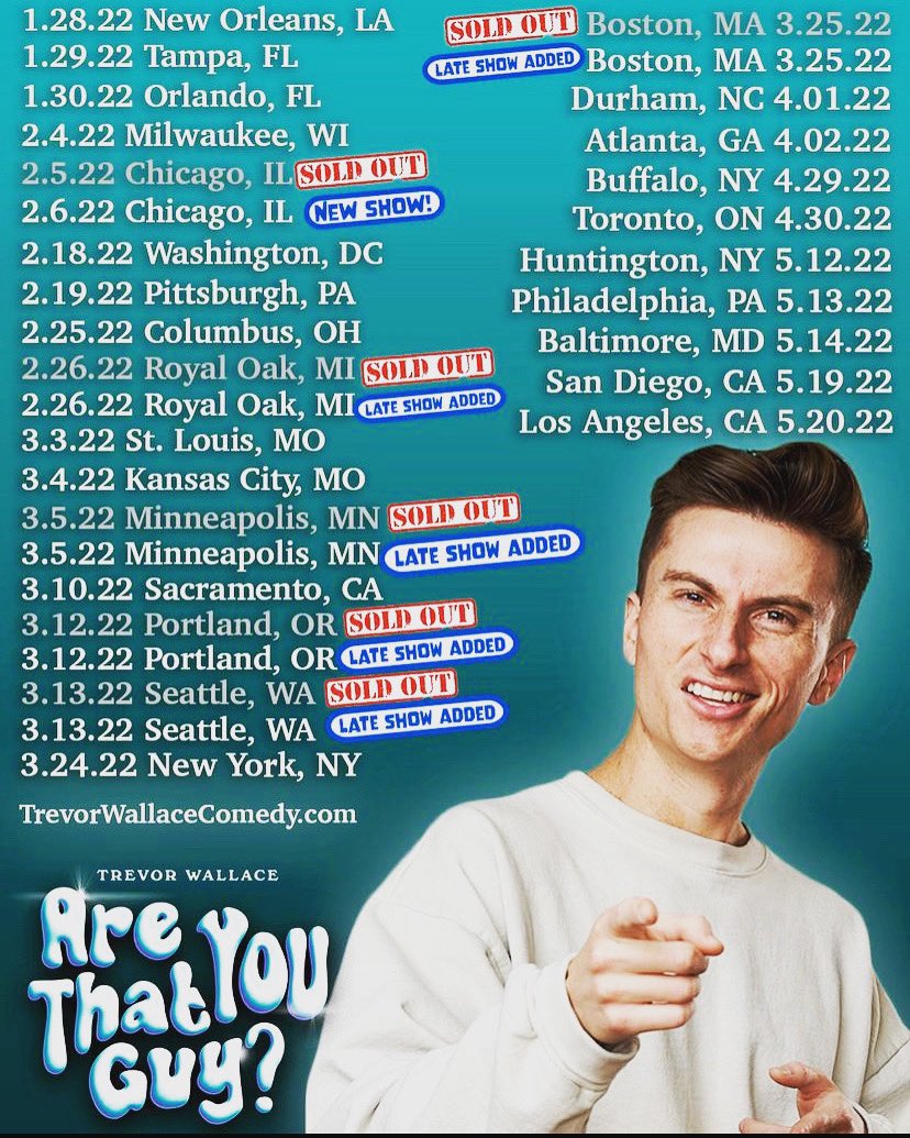 The next few months are going to be busy as I’ll be tour managing @TrevWall &amp; crew.  I’m very grateful to be working with <a href="/andyfarag/">Andy Farag</a> and his team on this one. 

Tour kicks off this week!  Grab your tickets quickly since they are selling fast.