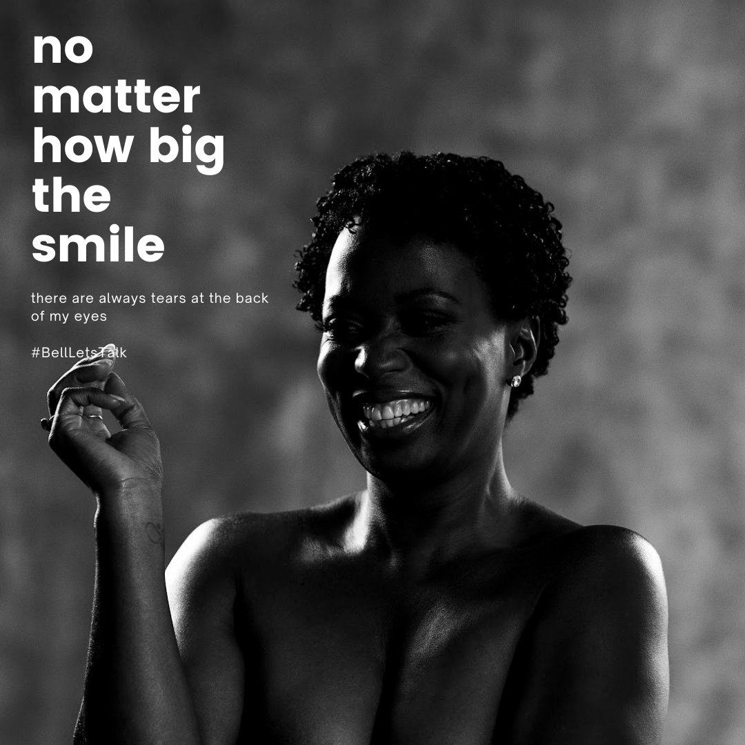 iamcelinacc's tweet photo. Behind the smile lies the truth. Let's do more than talk, let's see each other. Let's check in on each other. Let's recommit to #equity and #justice. Let's bring back pieces of our #humanity. Let's talk, act, do and be.
Love,
CCC
#bellletstalk #bellletstalkday #CCCTheDay https://t.co/89qtZfXDNR