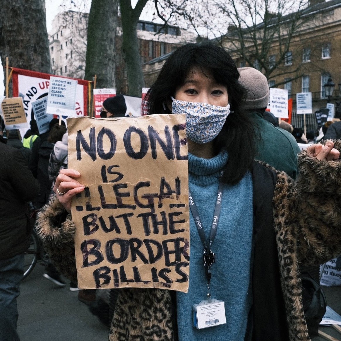 #NewProfilePic

No One Is Illegal But The Borders Bill Is.

📸 @ghostandjohn at the #StopNABB Demo on 19/12/21, organised by @WritersofColour, @MABOnline1 and others.

#NationalityandBordersBill #KilltheBill #EndHostileEnvironment #EndDeportations