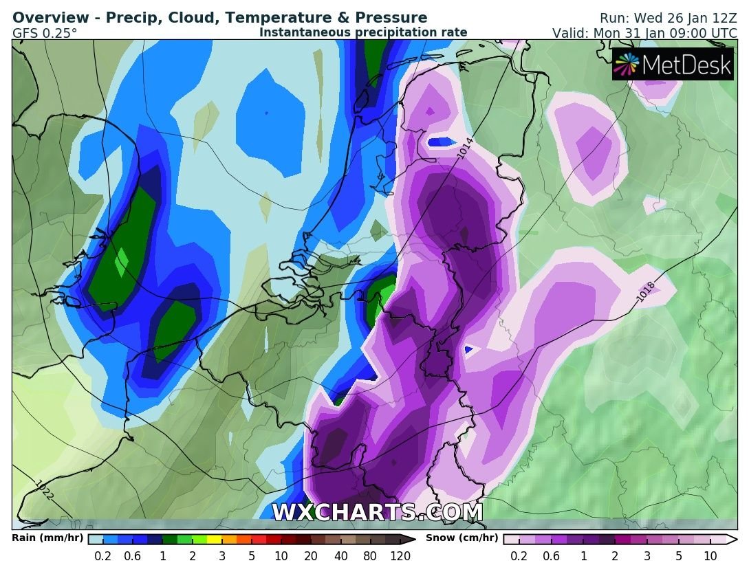 Jantje_'s tweet image. Amerikaans weermodel voor maandag