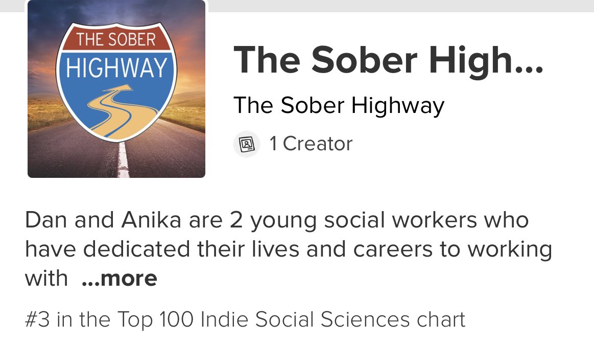 Look at us cracking a #top5 list on Goodpods!! Thank you <a href="/GoodpodsHQ/">Goodpods</a> for all the work you do to help grow indie podcasts!! #podcast #recovery #thesoberhighway