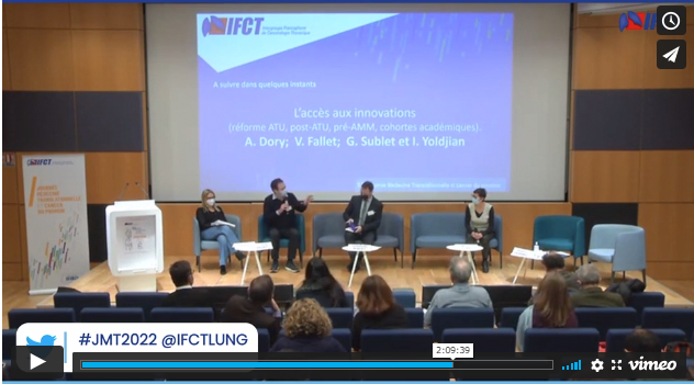 IFCTlung's tweet photo. Retrouvez le replay de la Journée de Médecine Translationnelle du 14 janvier 2022 dédiée à l’accès au diagnostic moléculaire et aux innovations thérapeutiques en oncologie thoracique : https://t.co/CtIGmVtwDN
@IFCTlung @ansm @Institut_cancer @Nextep_Health 
. https://t.co/mCup0guknn