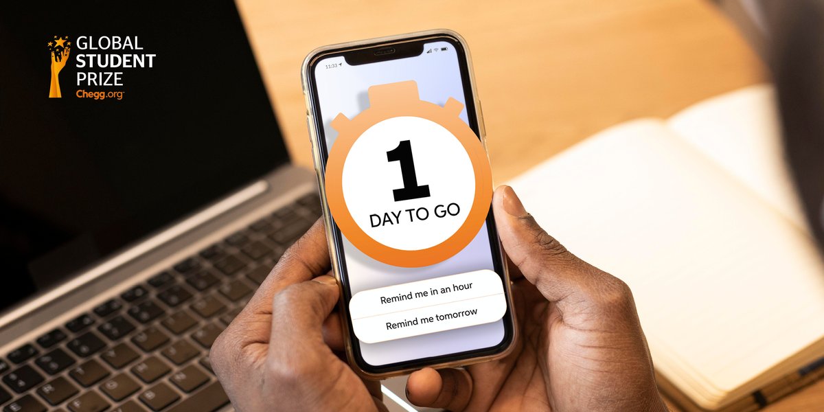 Applications and nominations for the Chegg.org #GlobalStudentPrize 2022 open tomorrow, Jan 27th at 9 am GMT!

As students continue to learn and fight for their future, we must shine a light on their stories and amplify their voices. #StudentVoice