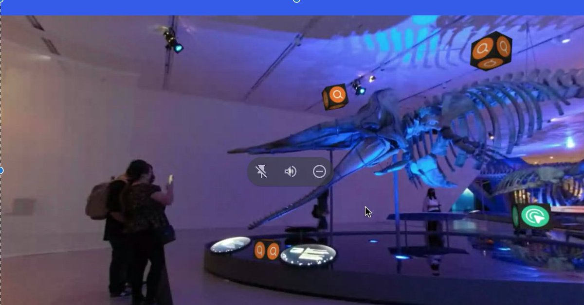 LisaConway17's tweet photo. "This is so cool! Mrs. Conway, can I share my screen and show you what I am seeing?!" #Grade2and3 #VirtualLearners loved exploring the @ROMtoronto #InteractiveVirtualTour to learn more about the #GreatWhales 🐳 @rcdsb https://t.co/53ZSGobRtl