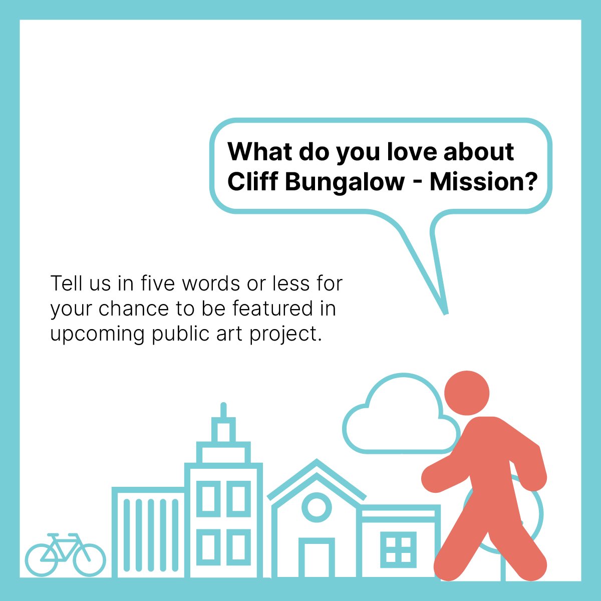 What do you love most about our neighbourhood? Tell us in five words or less in the comments section below and you might be featured in an upcoming public art installation! #yyc #cbmca #yycart