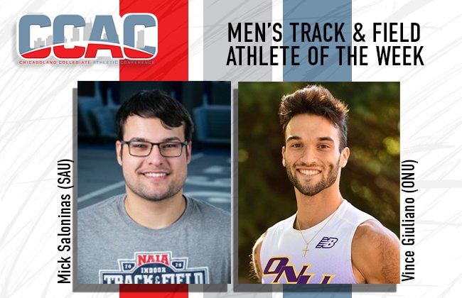CCACSports's tweet photo. ONU's Giuliano, SAU's Saloninas Claim Men's T&amp;F Weekly Honors
 - https://t.co/XFmtoUu2X0 https://t.co/HW17SSkw1u