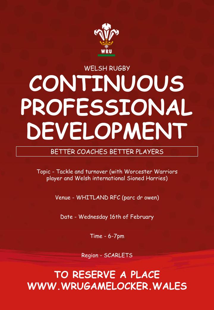 N_setaro's tweet photo. Tackle and turnover CPD with Worcester Warriors and Welsh International @SionedHarries, 16th of February 6pm at Parc Dr Owen Whitland RFC. Available to all coaches 🏉 to book your place visit the game locker and the link below!
https://t.co/AzKE5hLFwp https://t.co/TbiictwvOQ