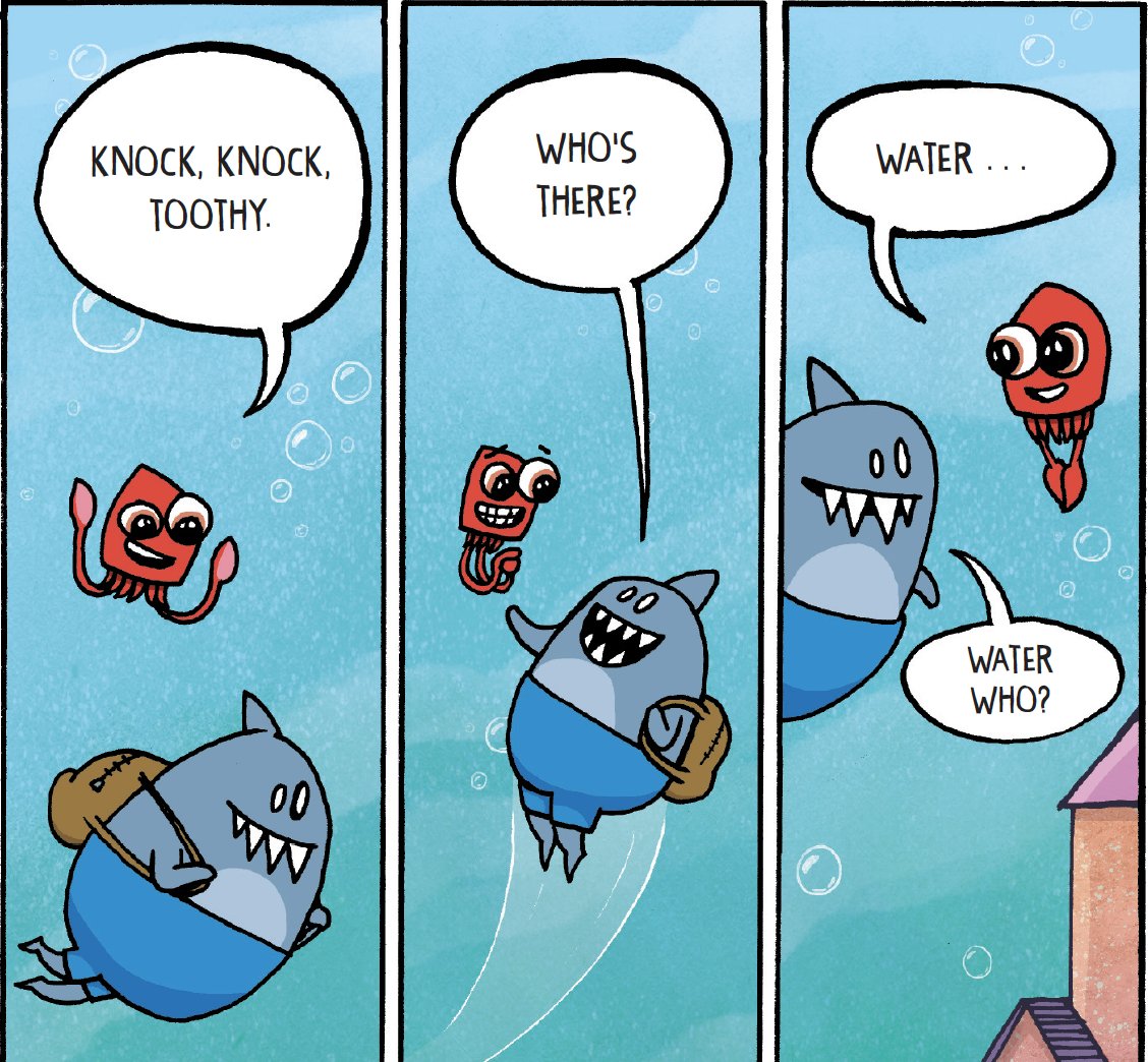 "Water" you doing?? SQUIDDING AROUND #3: PRANK YOU VERY MUCH by <a href="/KevinSherry_/">Kevin Sherry✍️</a> comes out in less than a week, and it's almost time for an epic prank war! 😜 🌊 Get a sneak peek here: bit.ly/3GXeRoa