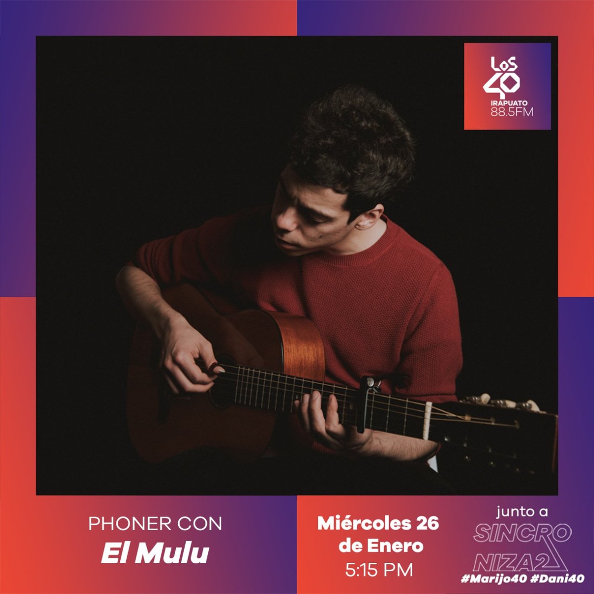 Por la tarde, escucha a <a href="/el_mulu/">EL MULU</a> en #entrevista por <a href="/Los40Irapuato/">Los 40 Irapuato 88.5</a> ✨ La cita es a las 5:15 pm.

#MusicPR #PennyMGMT #WeDoItForTheMusic