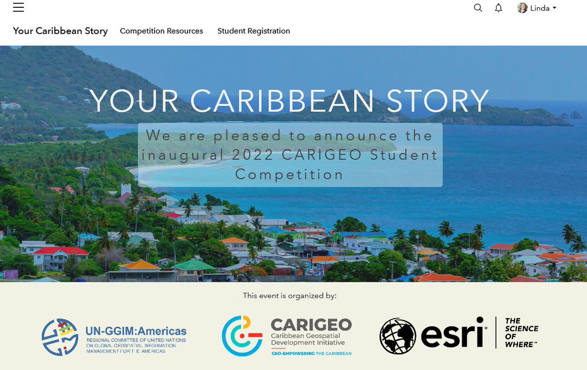 L__Peters's tweet photo. Ready to join us for the CARIGEO Student Competition? Show off your skills in #GIS and #storytelling.  Join us for the launch event Thursday Jan 27th at 12 eastern and learn about the competition, judges and amazing prizes #GeoTechVision #LICJ #UWI #RieglUSA #Trimble #Geo1 #Esri https://t.co/Adbv8BHUkL