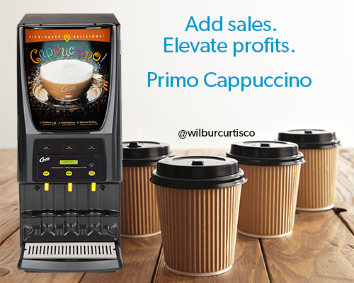 Who has enjoyed a cappuccino from this machine? The Curtis Primo Cappuccino offers a variety of specialty flavors so all of your customers will find a coffee they’ll love! #wilburcurtisco #cappuccino #addsales #elevateprofits #coffee #hottogo