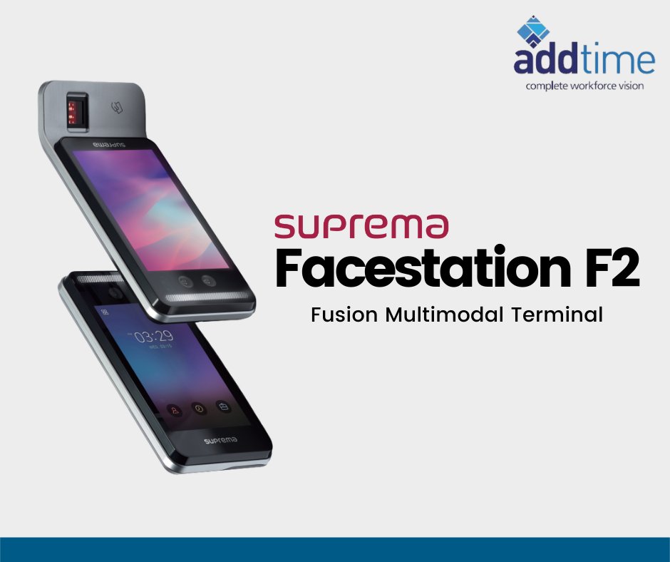 Suprema FaceStation F2 is a fusion multimodal terminal with unmatched face recognition performance. Combined with Suprema’s Thermal Camera, the FaceStation F2 can be used to detect users with a high body temperature.

Head to our website to find out more ow.ly/V9kS50HmCW5