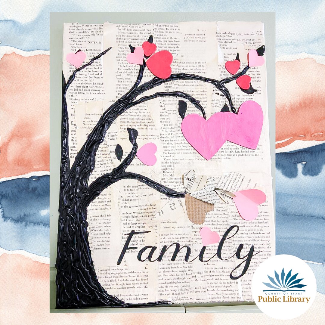 brantlibrary's tweet image. Registration for supplies is now open for a Valentine's Day Tree!

Register at ow.ly/5ryL50HEuKm.

Everyone can catch Kelly's DIY video when it debuts on our YouTube channel on Wednesday, February 2 at 9:00 AM (brantlibrary.ca/youtube).

#BrantLibrary #BrantCounty #BrantArt