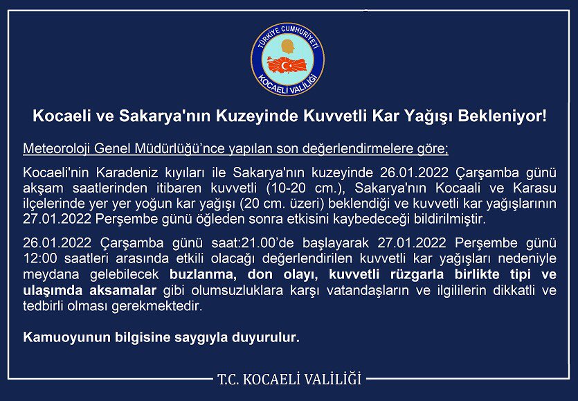 DİKKATLİ VE TEDBİRLİ OLALIM LÜTFEN !