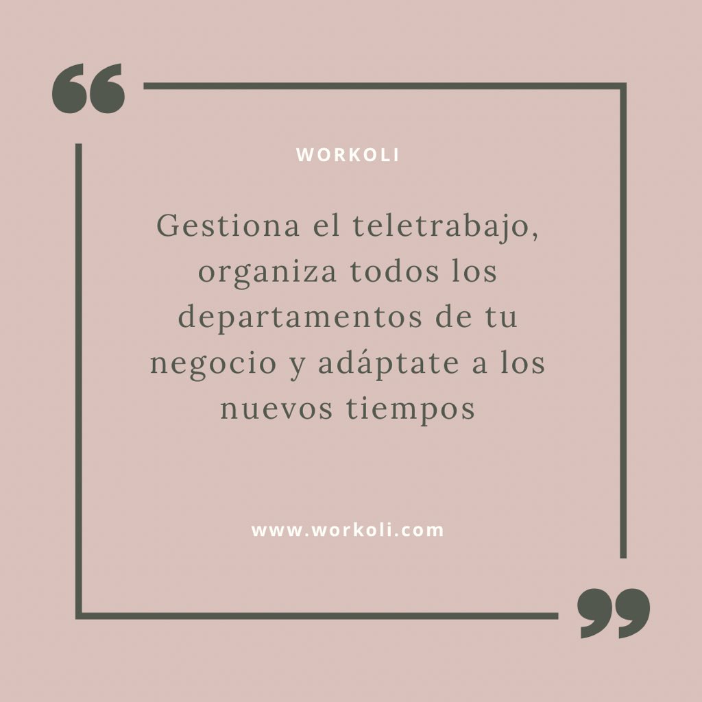 🚀 Gestiona el teletrabajo, organiza todos los departamentos de tu negocio y adáptate a los nuevos tiempos
🌐 workoli.com
🔑 #workoli #crm #rrhh #facturacion #gamificación #talento #contabilidad #leads #crm #clientes