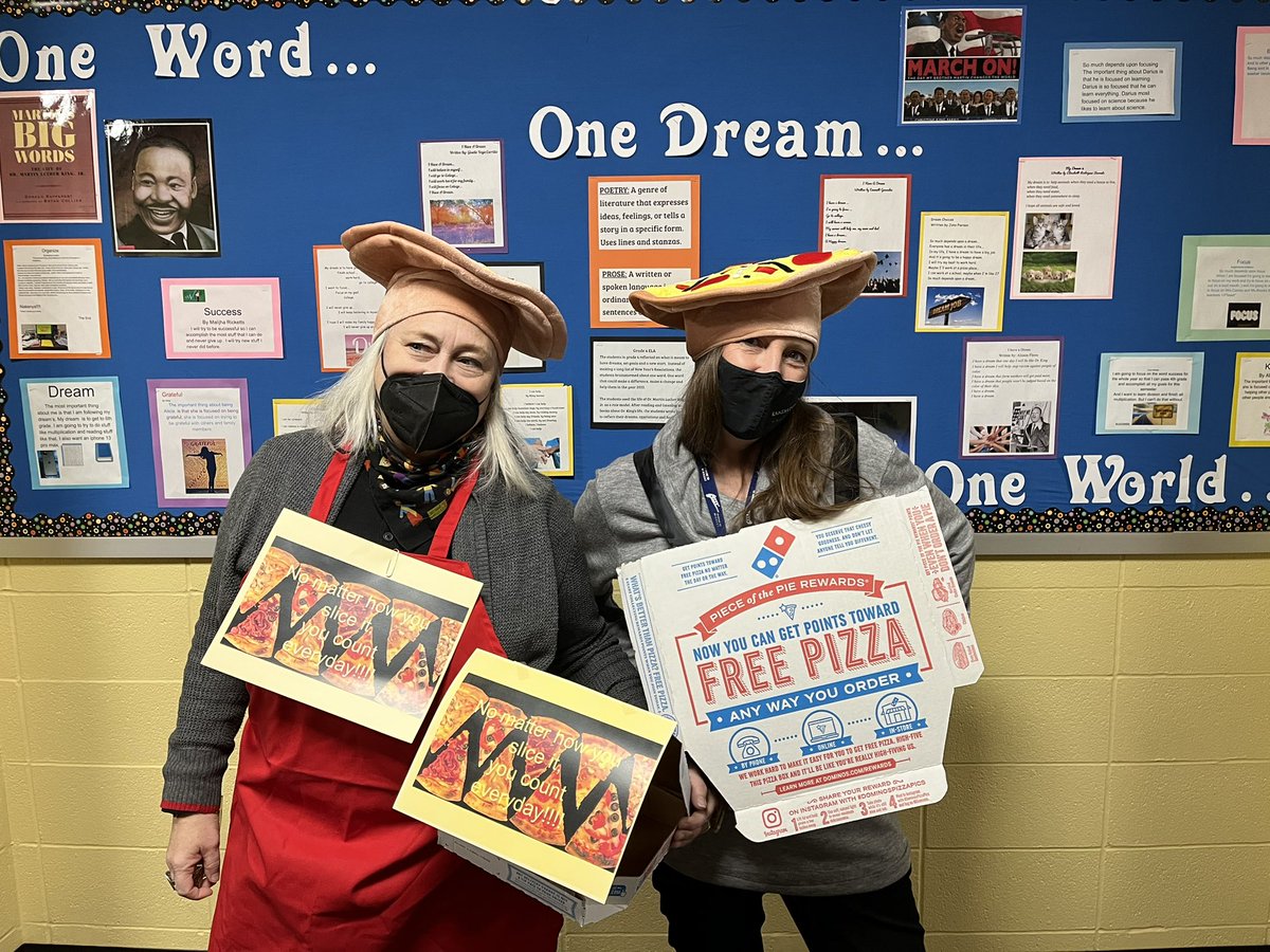 meverist's tweet image. When the admin @KCPS_Rogers promises 🍕🍕🍕for classroom attendance on #CountDay you &amp;amp; your teammate @RobinCarneyKC get into the spirit! Attendance counts, but students @kcpublicschools matter every day!