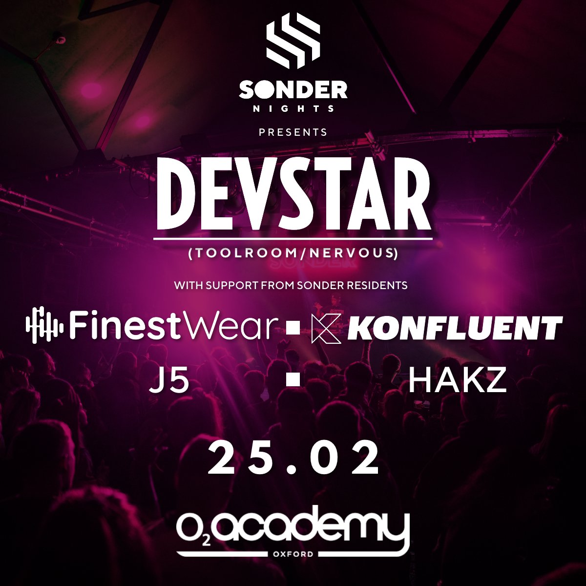 O2 Academy Oxford (@o2academyoxford) on Twitter photo .<a href="/sondernightsox/">sondernightslive</a> present up and coming talent <a href="/devstar_/">Devstar</a> on Friday 25 February 2022. Support comes from Sonder residents, <a href="/FinestWear/">Finest Wear</a>, Konfluent, J5 and Hakz. On O2? Priority Tickets on sale now and 12pm Thursday 27 January at <a href="/TicketmasterUK/">ticketmasteruk</a> .<a href="/sondernightsox/">sondernightslive</a> present up and coming talent <a href="/devstar_/">Devstar</a> on Friday 25 February 2022. Support comes from Sonder residents, <a href="/FinestWear/">Finest Wear</a>, Konfluent, J5 and Hakz. On O2? Priority Tickets on sale now and 12pm Thursday 27 January at <a href="/TicketmasterUK/">ticketmasteruk</a>