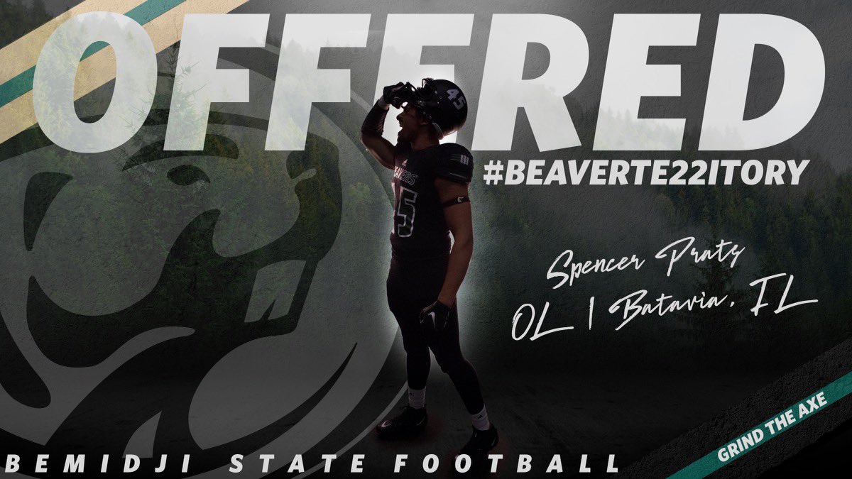 prats_spencer's tweet photo. Thank you @CoachNickNissen for the call today. With that being said I am excited to say I have received an offer from Bemidji State! @BSUBeaversFB @BataviaFootball https://t.co/FaQ61f62A0
