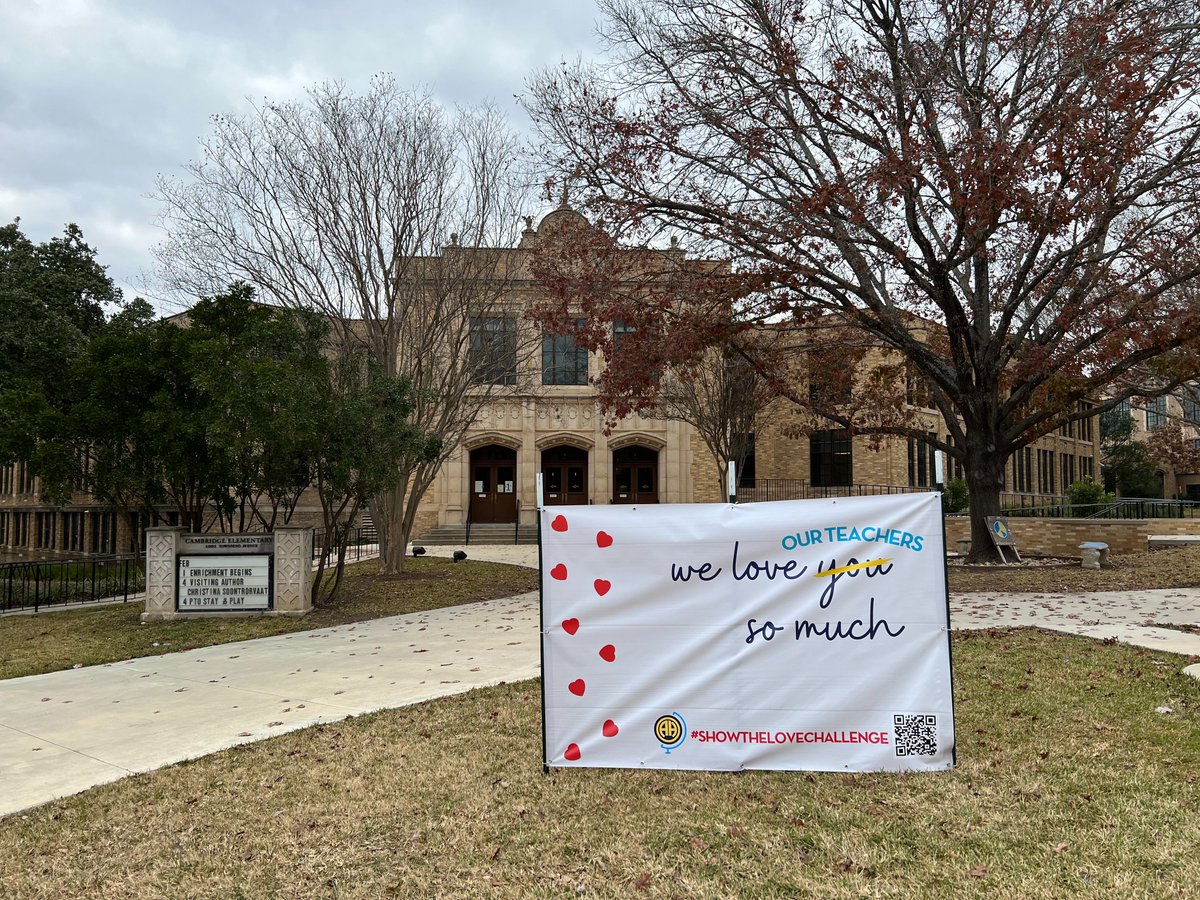 Thank you <a href="/AHSFoundation/">AH School Foundation</a>  for our Love!#Showthelovechallenge #CambridgeElementary #AHISD #WeLoveTeachers 😘